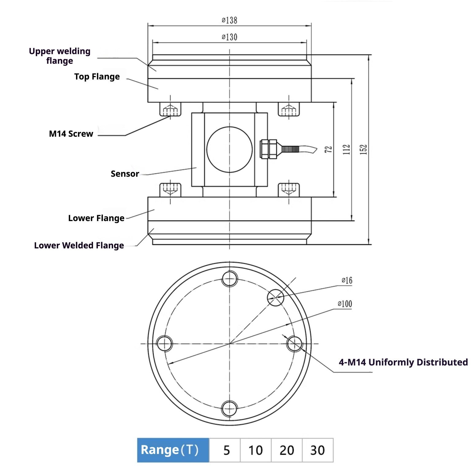 DYZ-013 Column Load Cell - Image 3
