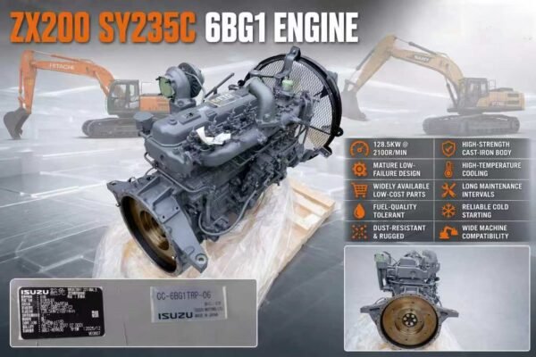 ZX200 SY235C 6BG1 ENGINE